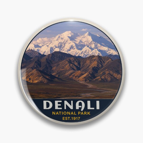 Item preview, Denali National Park Retro Mountain Wilderness designed and sold by Gideon Emmerich.