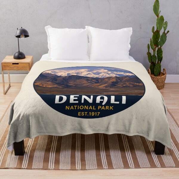 Item preview, Denali National Park Retro Mountain Wilderness designed and sold by Gideon Emmerich.