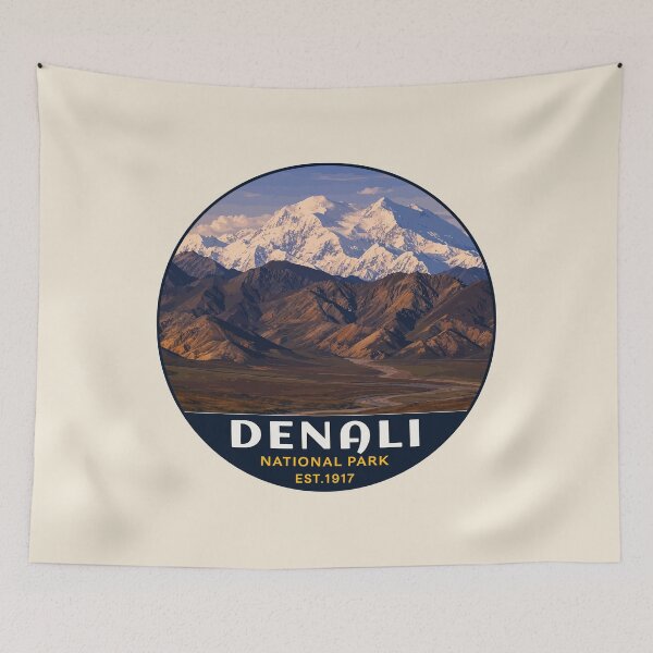 Item preview, Denali National Park Retro Mountain Wilderness designed and sold by Gideon Emmerich.