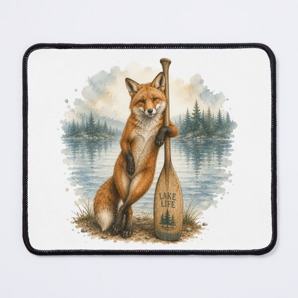 Item preview, Lake Life Fox In Rowboat Summer Water Adventure designed and sold by AQUILAKREO.