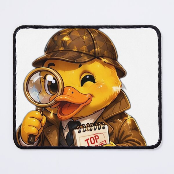 Item preview, Cute Detective Duck with Magnifying Glass designed and sold by DailyDoodlesBySumbul.