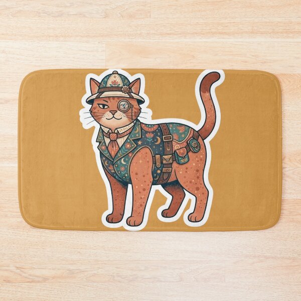 Item preview, Steampunk Cat Sticker designed and sold by Iampoji.