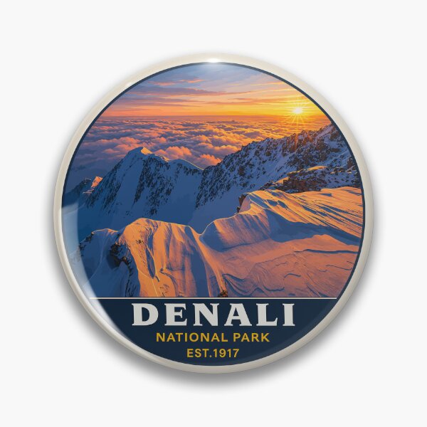 Item preview, Denali National Park Retro Mountain Wilderness designed and sold by Gideon Emmerich.