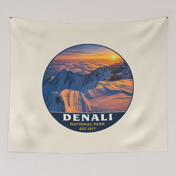 Item preview, Denali National Park Retro Mountain Wilderness designed and sold by Gideon Emmerich.