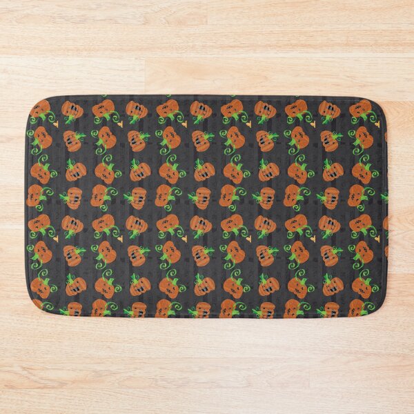 Item preview, Tumbling Jack-O-Lanterns on Gothic Stripe designed and sold by Digitalmyth's Designs.
