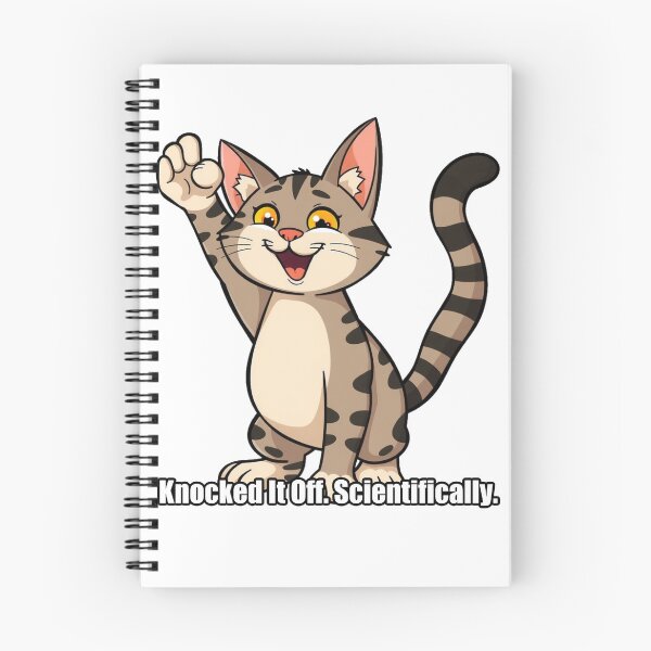 Item preview, Tabby Cat - Knocked It Off Scientifically - Funny Tabby Cat Gift designed and sold by pawdrops.
