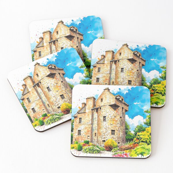Item preview, Watercolour illustration of Claypotts Castle, Dundee, Scotland designed and sold by davidelder.