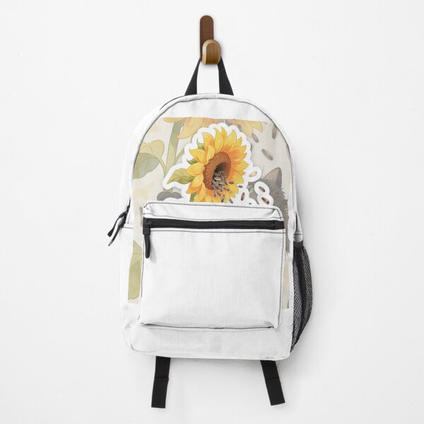 Item preview, Curious Black Cat Stealing Sunflower Seeds designed and sold by OksArtStudio.
