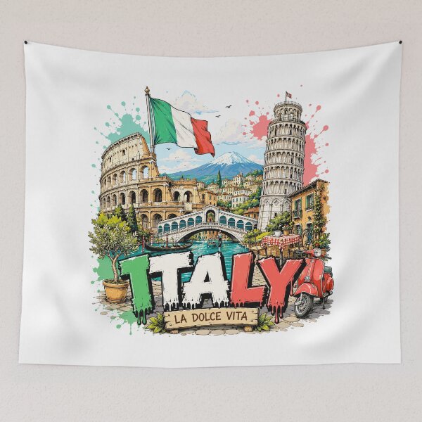 Item preview, Italy Urban Graffiti Travel Vintage Design designed and sold by AtuqStudio.