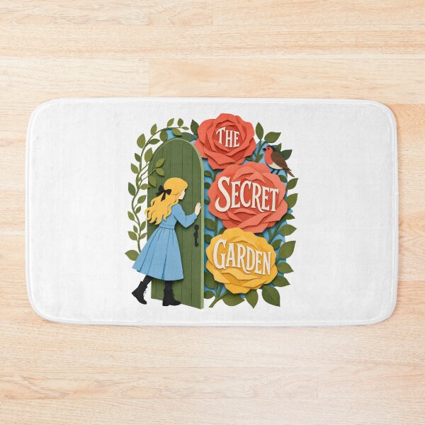 Item preview, The Secret Garden Papercut Silhouette Hidden Green Door Girl designed and sold by Fenay Designs.