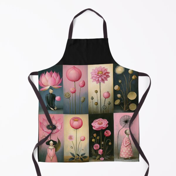 Item preview, Whimsical Pink Botanical Collection — Vintage Folk Art Flowers designed and sold by Creative Nook.
