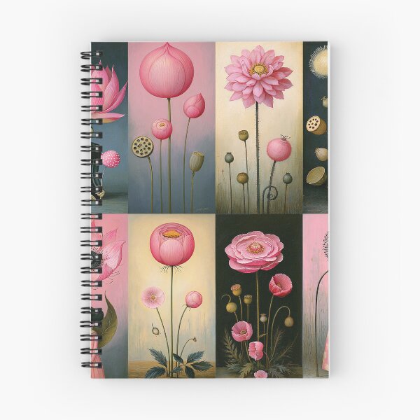 Item preview, Whimsical Pink Botanical Collection — Vintage Folk Art Flowers designed and sold by Creative Nook.