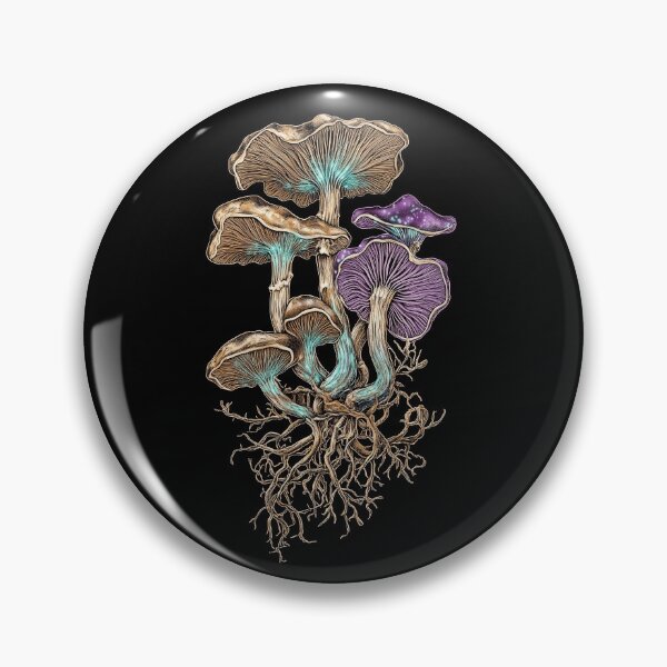 Item preview, Bioluminescent Fungi Dark Botanical Scientific Illustration designed and sold by dragonwolfpack.
