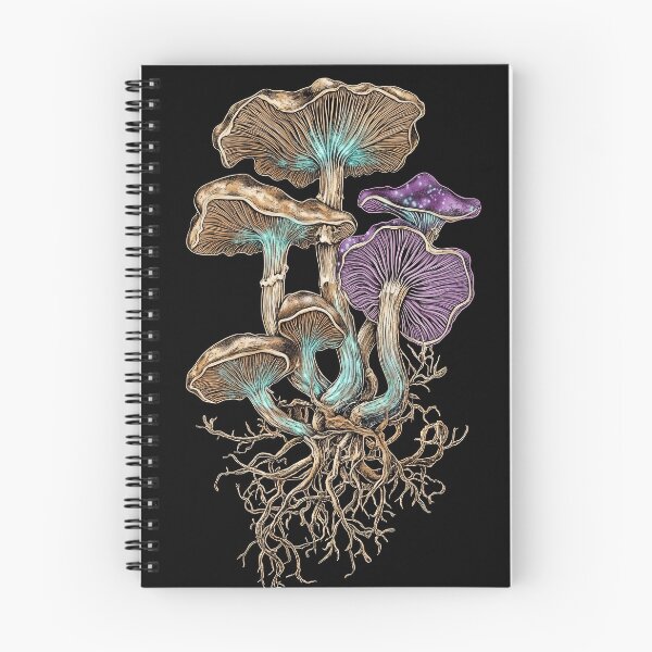 Item preview, Bioluminescent Fungi Dark Botanical Scientific Illustration designed and sold by dragonwolfpack.