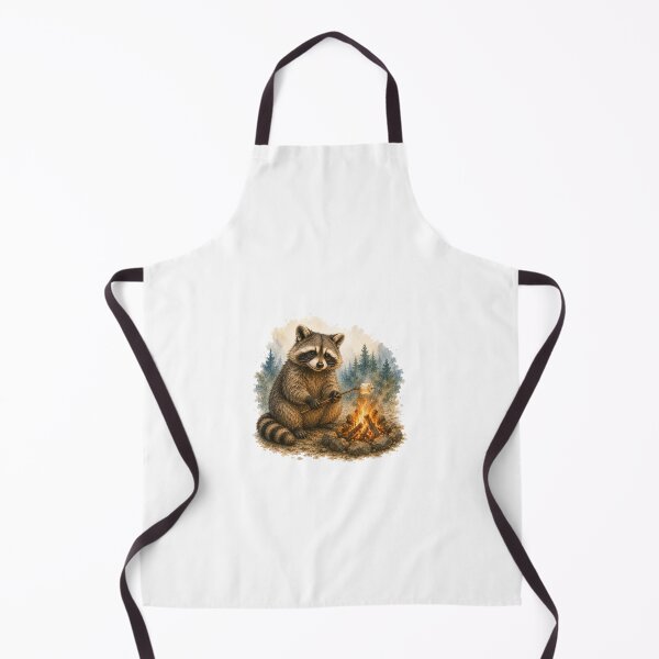 Item preview, Cozy Raccoon Roasting Marshmallows Campfire Night designed and sold by AQUILAKREO.