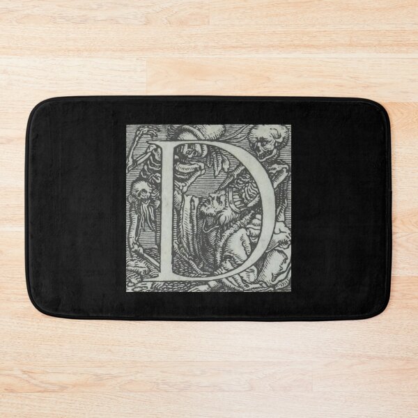Item preview, Medieval Death Letter D - Gothic Woodcut Initial (grey version) designed and sold by Dungeon-Shop.
