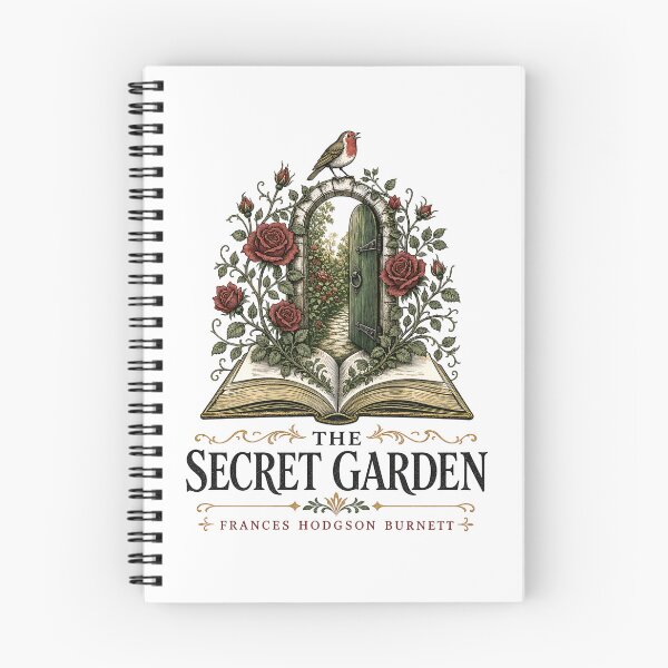 Item preview, The Secret Garden Flowers Growing From Book Arched Doorway designed and sold by Fenay Designs.