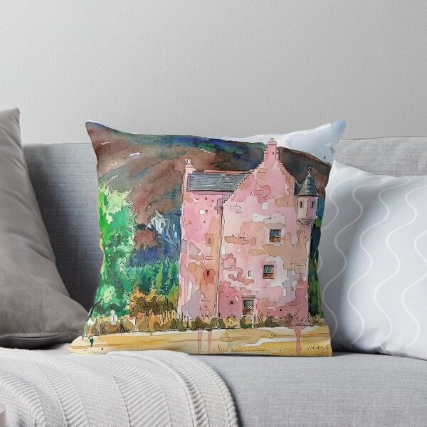 Item preview, Watercolour illustration of Fairburn Tower, Muir of Ord, Scotland designed and sold by davidelder.