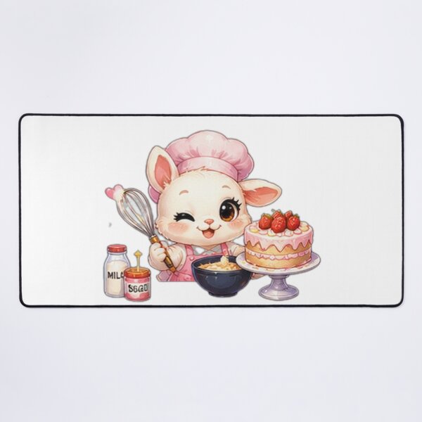Item preview, Cute Pastry Chef Lamb Baking Cake designed and sold by DailyDoodlesBySumbul.