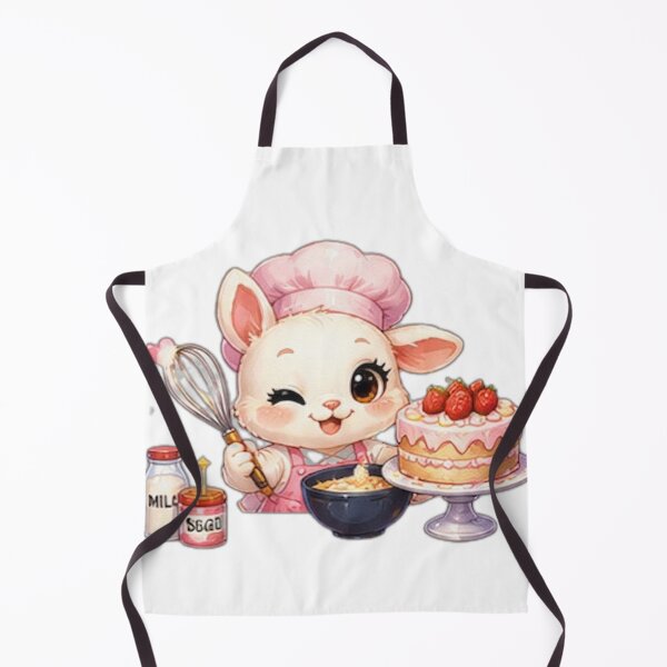 Item preview, Cute Pastry Chef Lamb Baking Cake designed and sold by DailyDoodlesBySumbul.