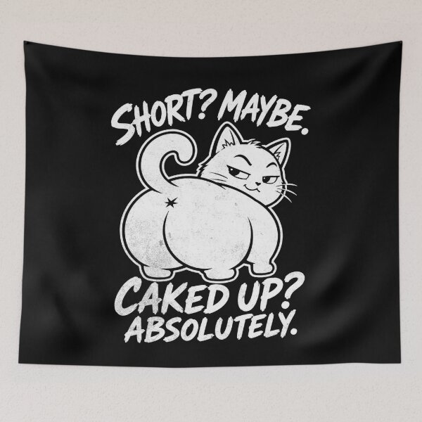 Item preview, Short Maybe Caked Up Absolutely Funny Cat designed and sold by IdealDo.