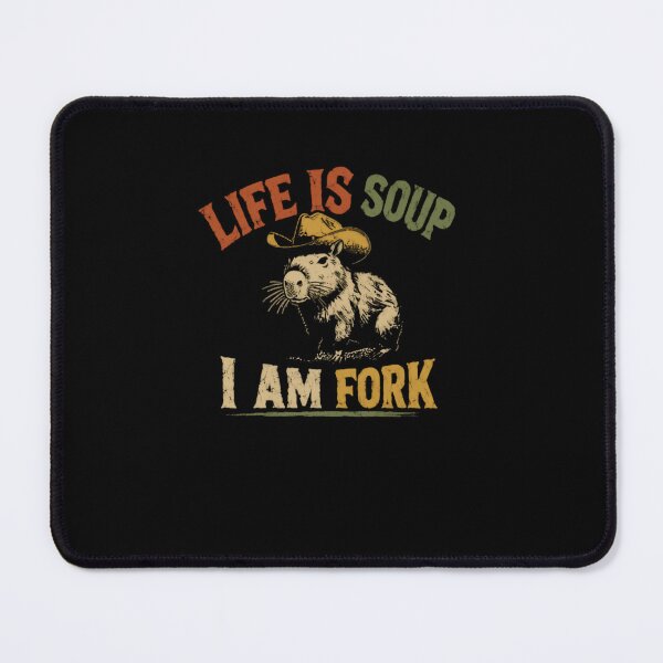 Item preview, Life Is Soup I Am Fork Capybara Humor Animal Lover Quote designed and sold by RetroMini2026.