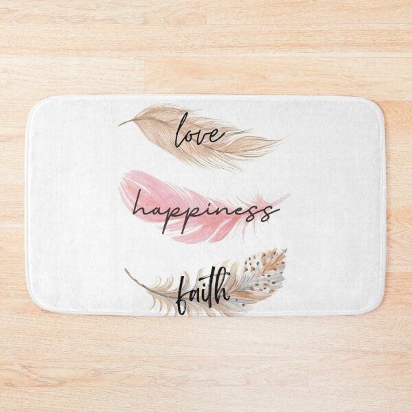 Item preview, Love Happiness Faith Feather designed and sold by NNCollection.