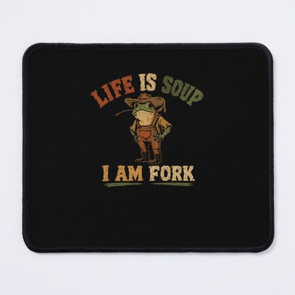 Item preview, Life Is Soup I Am Fork Funny Frog Humor Cowboy Amphibian designed and sold by RetroMini2026.