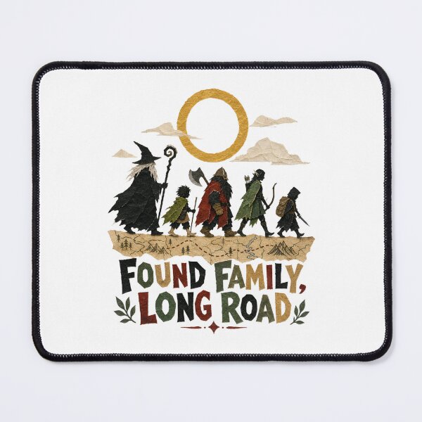 Item preview, Found Family Long Road Fantasy Fellowship Silhouette designed and sold by Fenay Designs.