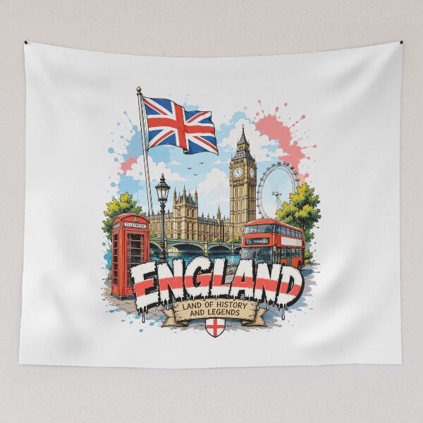 Item preview, England Urban Graffiti Travel Vintage Design designed and sold by AtuqStudio.