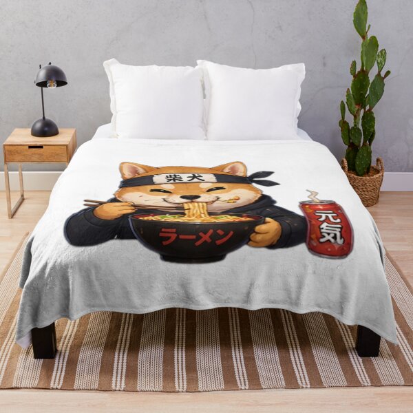 Item preview, Cute Shiba Inu Eating Ramen designed and sold by DailyDoodlesBySumbul.
