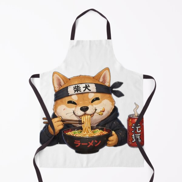 Item preview, Cute Shiba Inu Eating Ramen designed and sold by DailyDoodlesBySumbul.