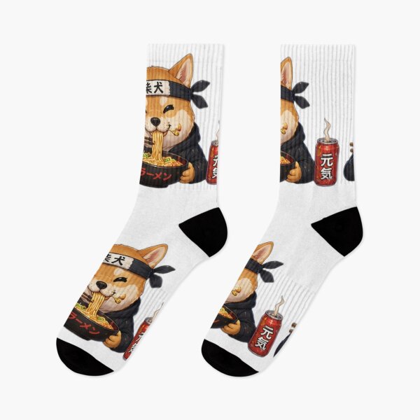 Item preview, Cute Shiba Inu Eating Ramen designed and sold by DailyDoodlesBySumbul.