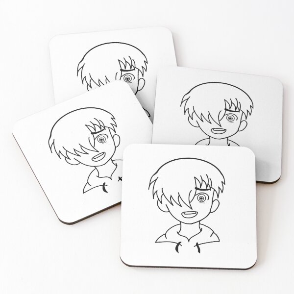 Item preview, Cute Anime Boy Smile Line Art Illustration designed and sold by MennaAllah12.