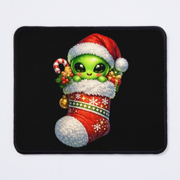 Item preview, Alien Christmas Stocking Kawaii designed and sold by redsharkuk.