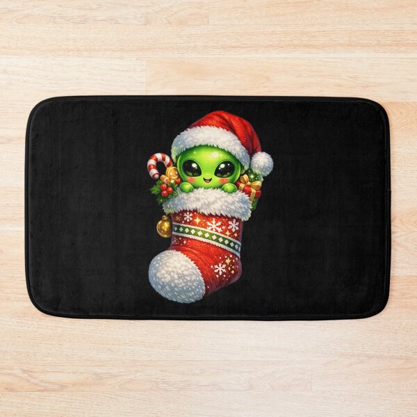 Item preview, Alien Christmas Stocking Kawaii designed and sold by redsharkuk.