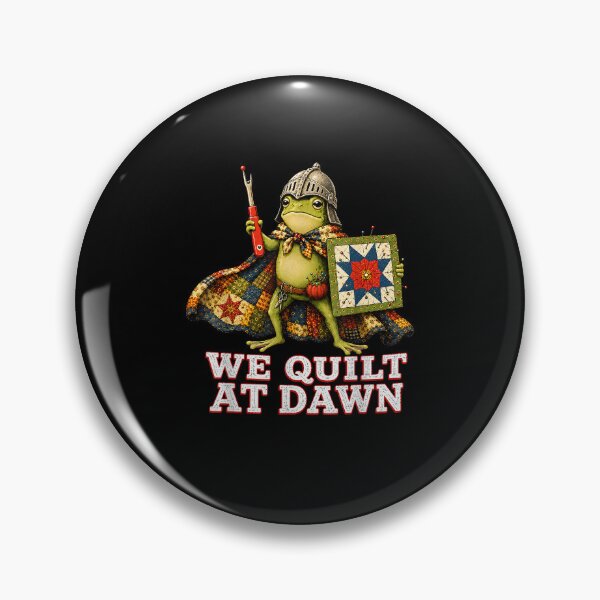 Item preview, We Quilt At Dawn Funny Quilting Frog Medieval Vintage Quilt Lover designed and sold by DarylPope.