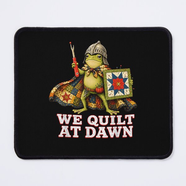 Item preview, We Quilt At Dawn Funny Quilting Frog Medieval Vintage Quilt Lover designed and sold by DarylPope.