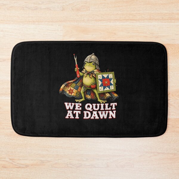 Item preview, We Quilt At Dawn Funny Quilting Frog Medieval Vintage Quilt Lover designed and sold by DarylPope.