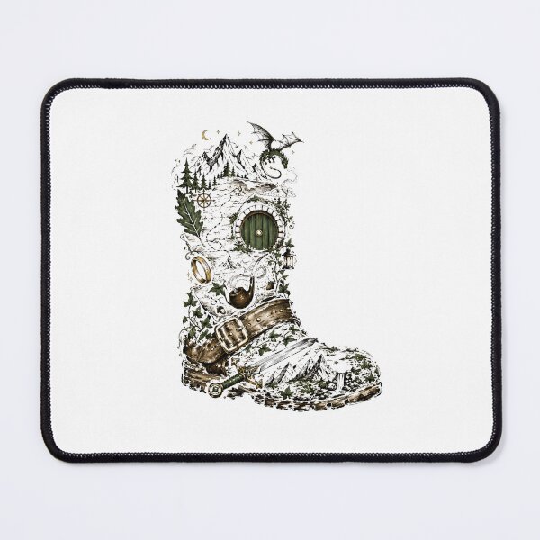 Item preview, Adventurer Hiking Boot Fantasy Landscape and Dragon Art designed and sold by Fenay Designs.