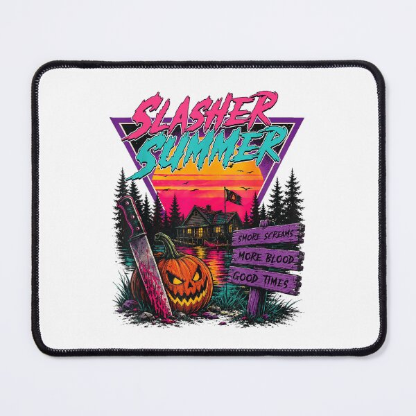 Item preview, Slasher Summer Retro Horror Camp Vintage Sunset Halloween Mashup designed and sold by DarylPope.