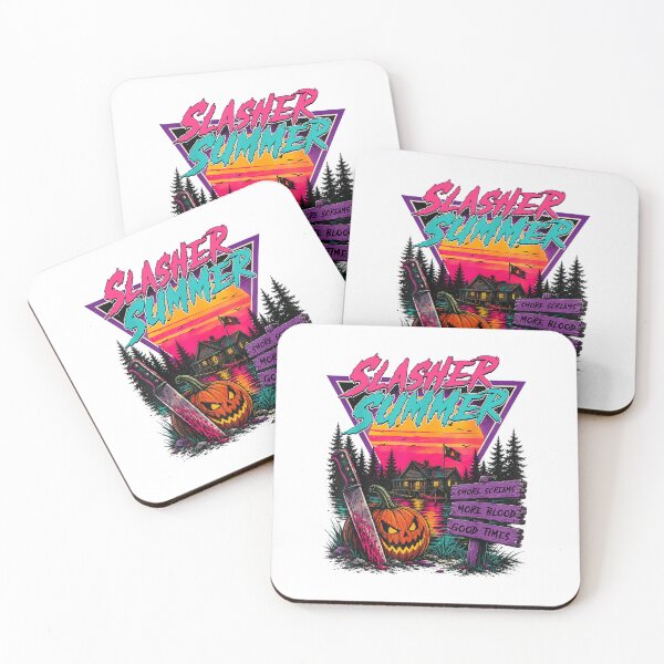Item preview, Slasher Summer Retro Horror Camp Vintage Sunset Halloween Mashup designed and sold by DarylPope.