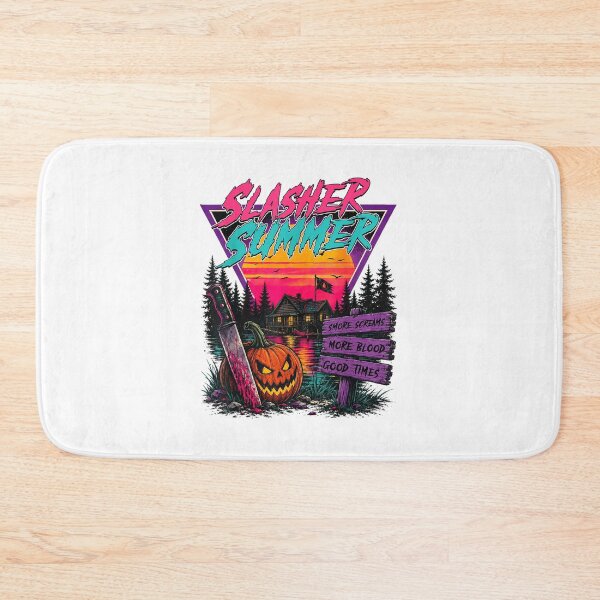 Item preview, Slasher Summer Retro Horror Camp Vintage Sunset Halloween Mashup designed and sold by DarylPope.
