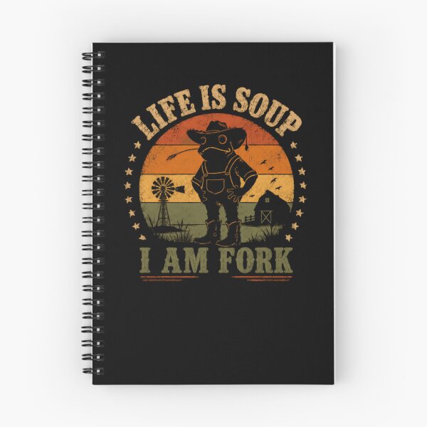 Item preview, Life Is Soup I Am Fork Funny Frog Farmer Countryside Agriculture Vintage designed and sold by RetroMini2026.