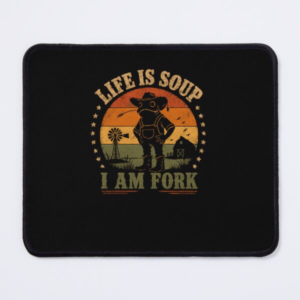 Item preview, Life Is Soup I Am Fork Funny Frog Farmer Countryside Agriculture Vintage designed and sold by RetroMini2026.