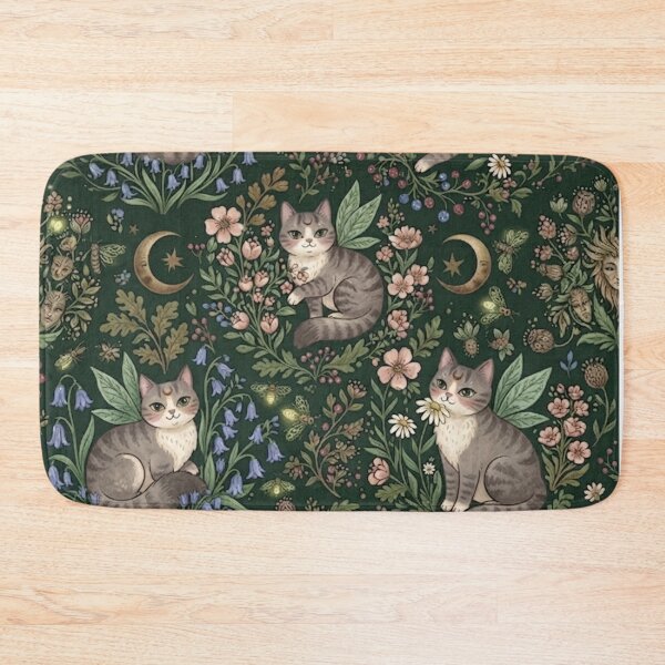 Item preview, Fairy Cat Pattern | Enchanted Forest Cats designed and sold by Iampoji.