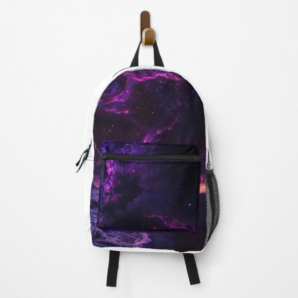 Item preview, Neon purple space galaxy planets and starry night beach vacation designed and sold by cocomelon168.