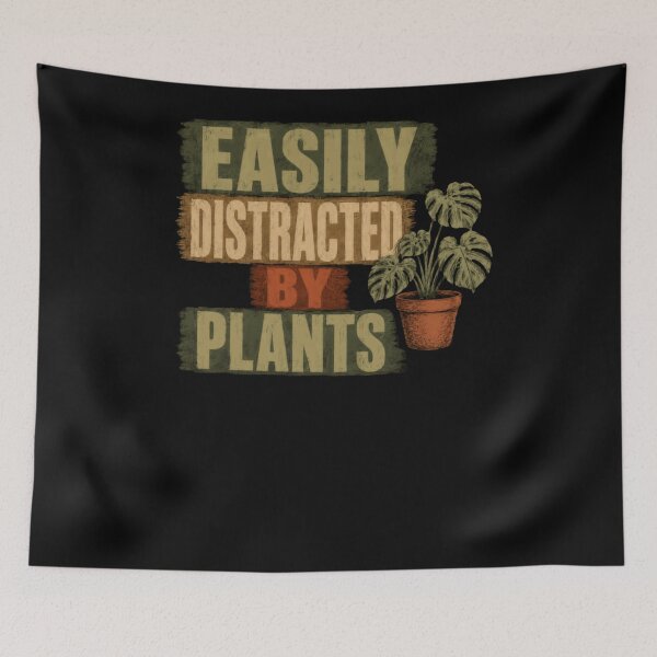 Item preview, Easily Distracted By Plants Plant Lover Houseplant Gardening Enthusiast designed and sold by RetroMini2026.