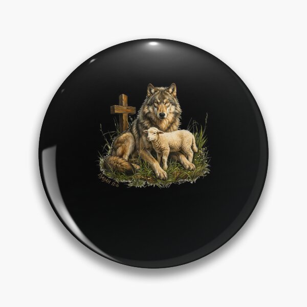Item preview, The Wolf Will Live with the Lamb Isaiah Christian Faith Bible Verse designed and sold by DarylPope.