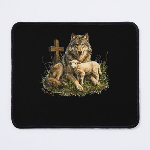 Item preview, The Wolf Will Live with the Lamb Isaiah Christian Faith Bible Verse designed and sold by DarylPope.